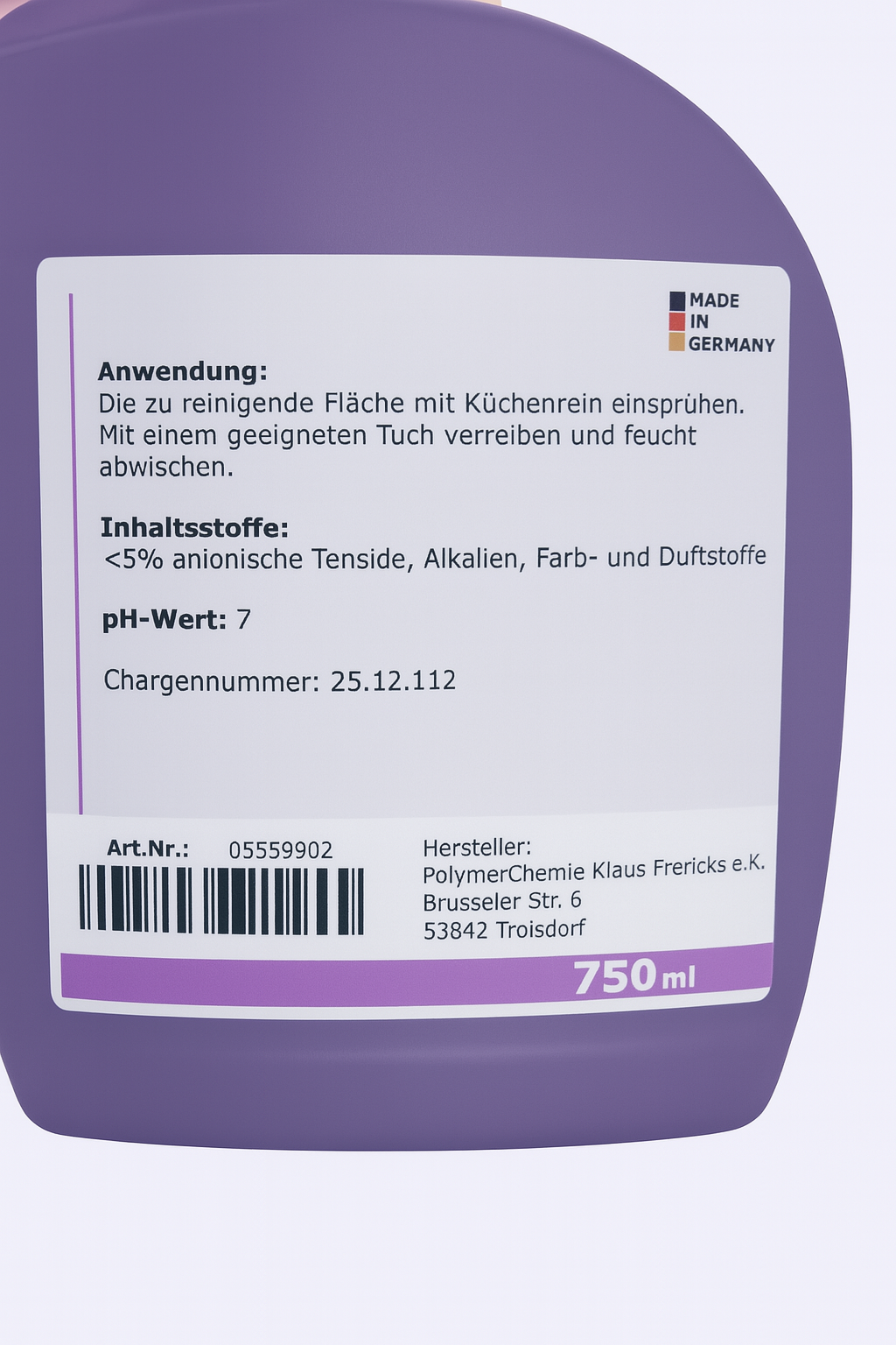 Küchenrein Gebrauchsfertig