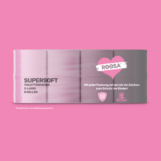 Toilettenpapier  ROSA 3lagig SuperSoft 56 Rollen zu je 130 Blatt